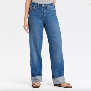 NWT Universal Thread 90s Baggy Mid Rise Medium Wash Size 8 Long